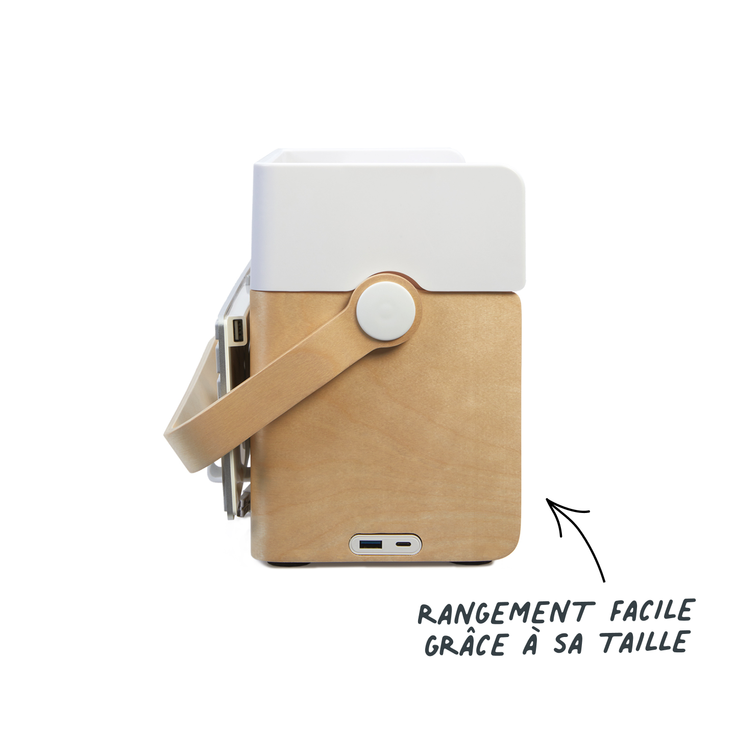 Sa taille optimisée est adaptée pour un rangement facile et pratique dans un casier standard. 