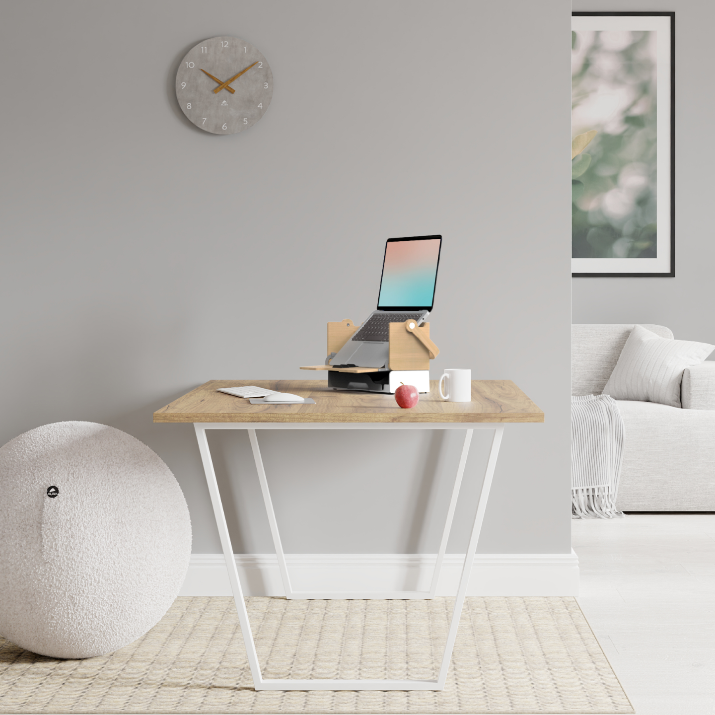 L’Ergobox transforme votre espace de travail à la maison en un environnement ergonomique et bien organisé.